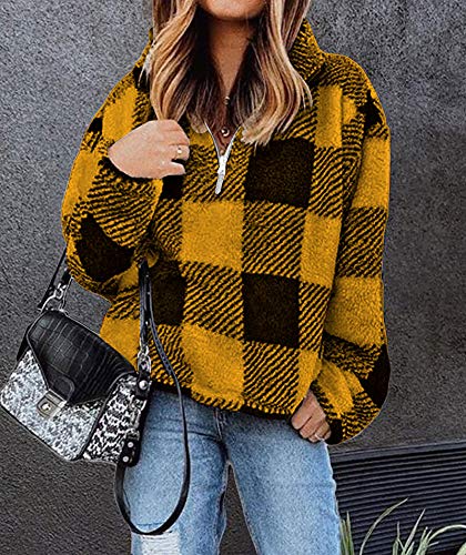 BTFBM Womens Sweatshirt Sherpa Quarter Zip Pullover Fall Winter 2025 Long Sleeve Fleece Sweaters Hoodies Sweatshirts2