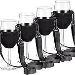 Pack of 3 Halterneck Premium Neoprene Wine Glass Carrier 8.5 cm Height Diameter 8 cm Elastic 24 cm / U 14 cm 36 g Lightweight for Wine Festivals, Garden Events and Opera