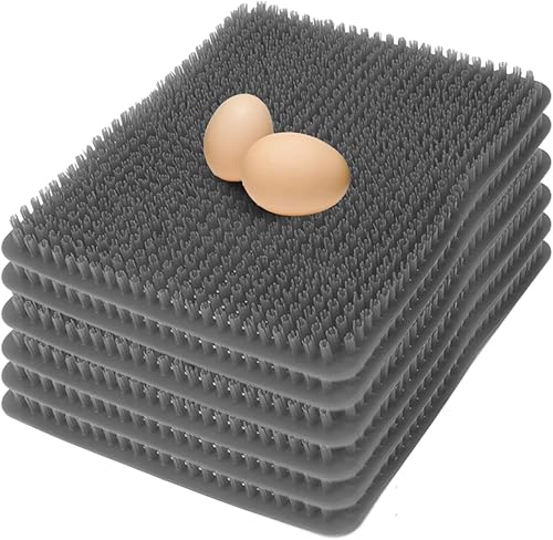 Miniatura 7 de Almohadillas para caja de anidación de pollo, 6 alfombrillas de gallinero, forros de caja de anidación de plástico lavable, ropa de cama de pollo
