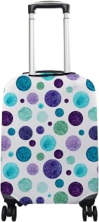 Capa de bagagem Aquarela Azul Roxo Bolinhas Cabe em Malas de 45,7 a 55,8 cm Protetor de Bagagem de Viagem Elastano, Multi, XL Cover(Fits 29-32 inch luggage)