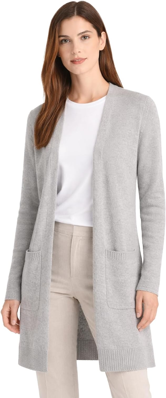 Long Sweater Cardigan Women 100% Pure Cashmere Cardigan with Pockets Cashmere Cardigans for Women
