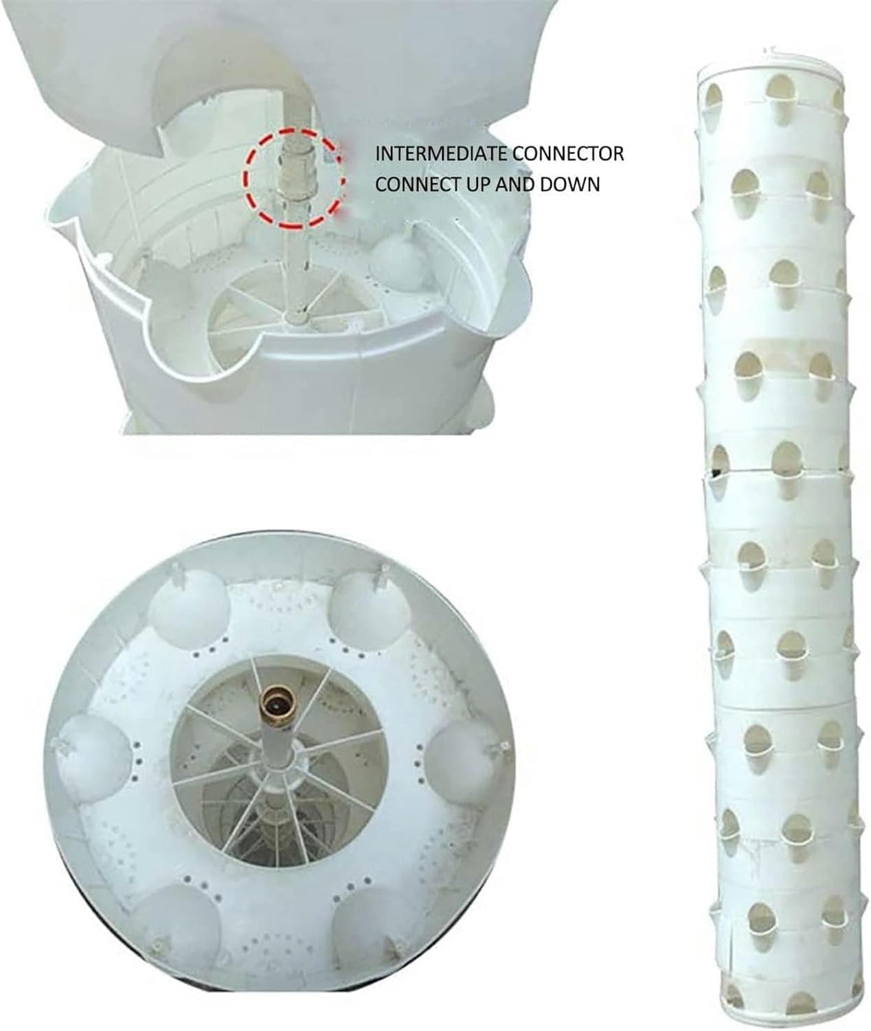 Hydroponic Growing Kits Hydroponics Tower 6 Level 36 Pods Hydroponics Growing System, Smart Garden Planter, Soilless Planting Equipment Kit Vegetables Fruits and al Planting