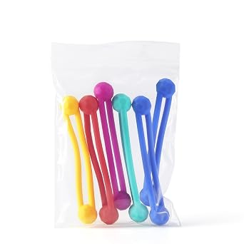 JMU Dental Silicone Instrument Ties, Assorted Colors Assembly Straps,6 Pcs
