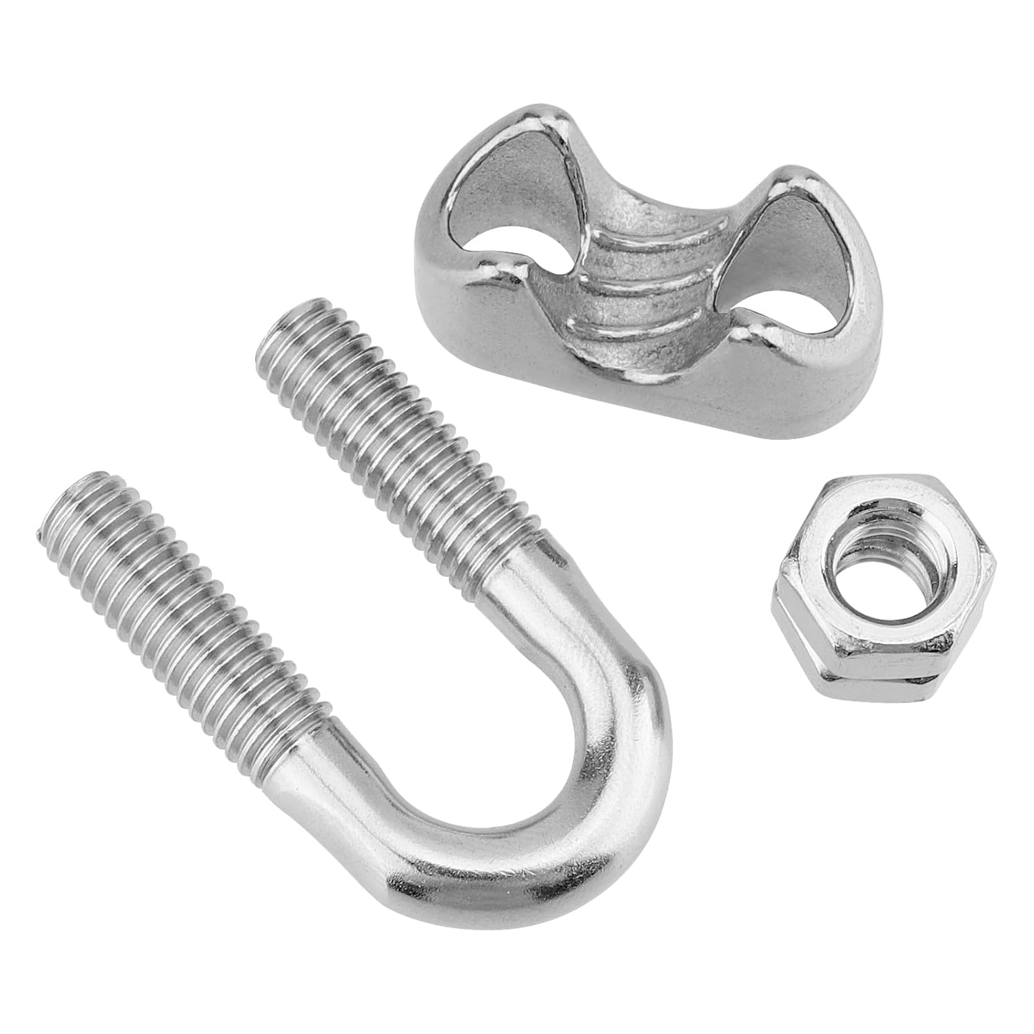 20 PCS 1/2 Inch Wire Rope Clamp, M12 Stainless Steel Wire Rope Cable Clip Clamps, U Bolt Saddle Fastener