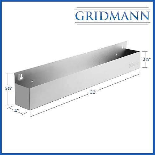 Miniatura 6 de GRIDMANN Riel de velocidad única de 32 pulgadas - Soporte para botellas de licor de acero inoxidable para barras