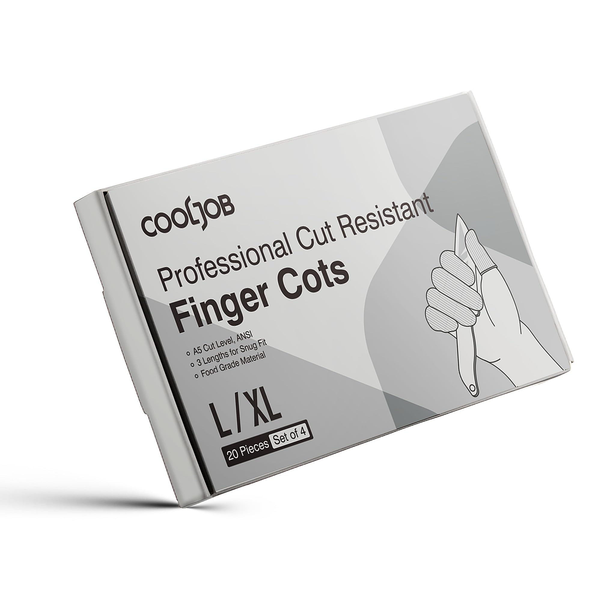 COOLJOB 20-Pack A5 Cut Resistant Finger Cots Full Coverage, L/XL — Amazon image 8