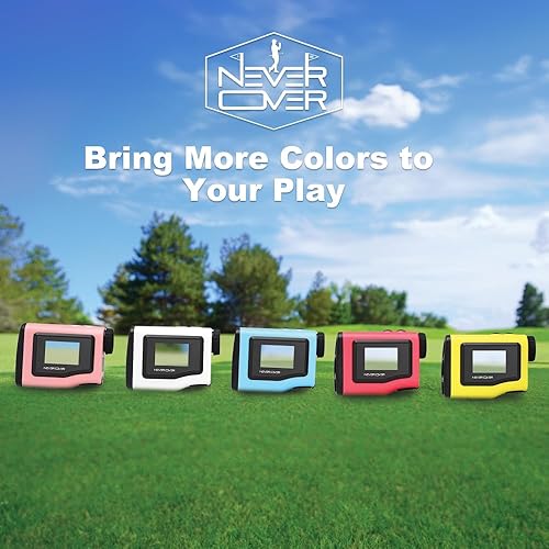Miniatura 5 de Never Over Range Finder Golf 1100 yardas, telémetro de golf con pendiente y pantalla LCD, buscador de rango con tecnología de bloqueo de bandera de