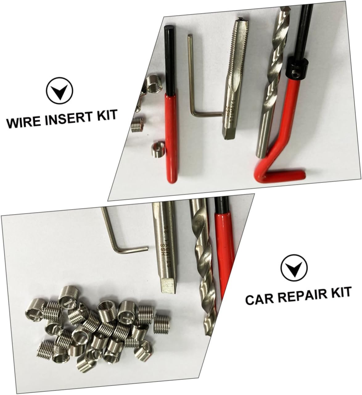 30pcs Thread Repair Insert Kit Tools for Automotive Applications Thread Restoration Easy to Use Complete Configuration for Repairs