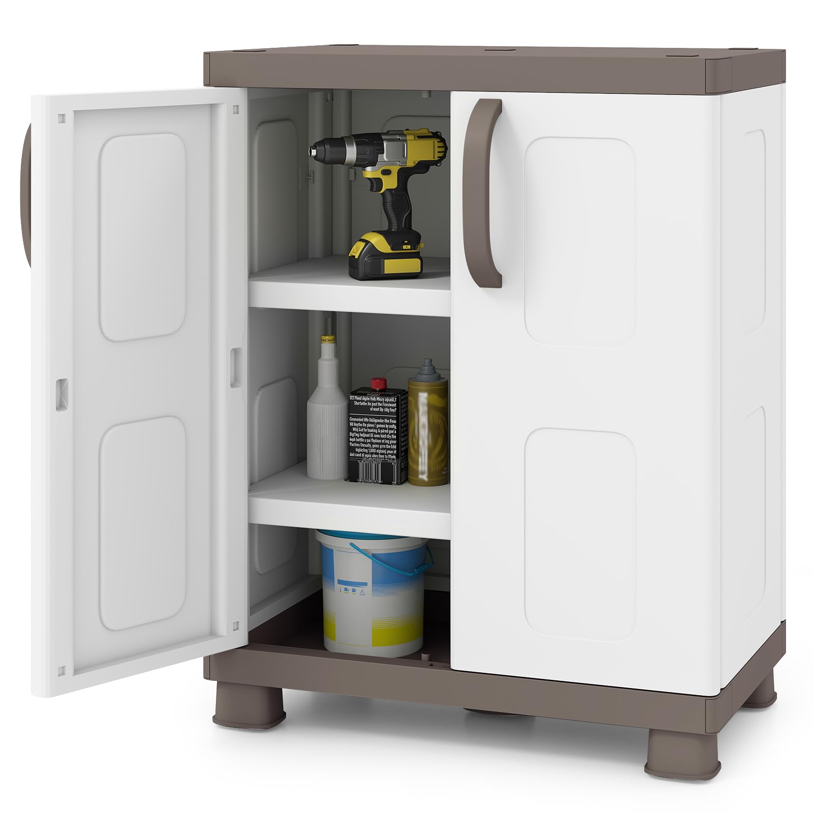 Amazon.com: GIANTEX Storage Cabinet with 2 Doors and Adjustable
