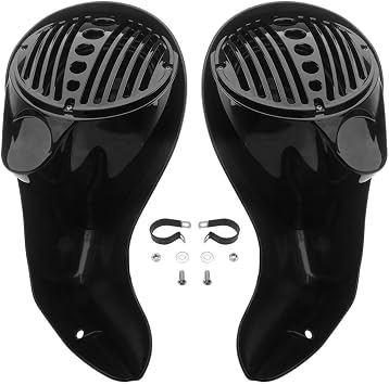 Motorcycle Lower Vented Leg Fairings W/ 8" Speaker Pods Fits for 1993-2024 Harley Touring Road King Electra Glide Street Glide FLHR FLH FLHT FLHTCU FLHX,Black