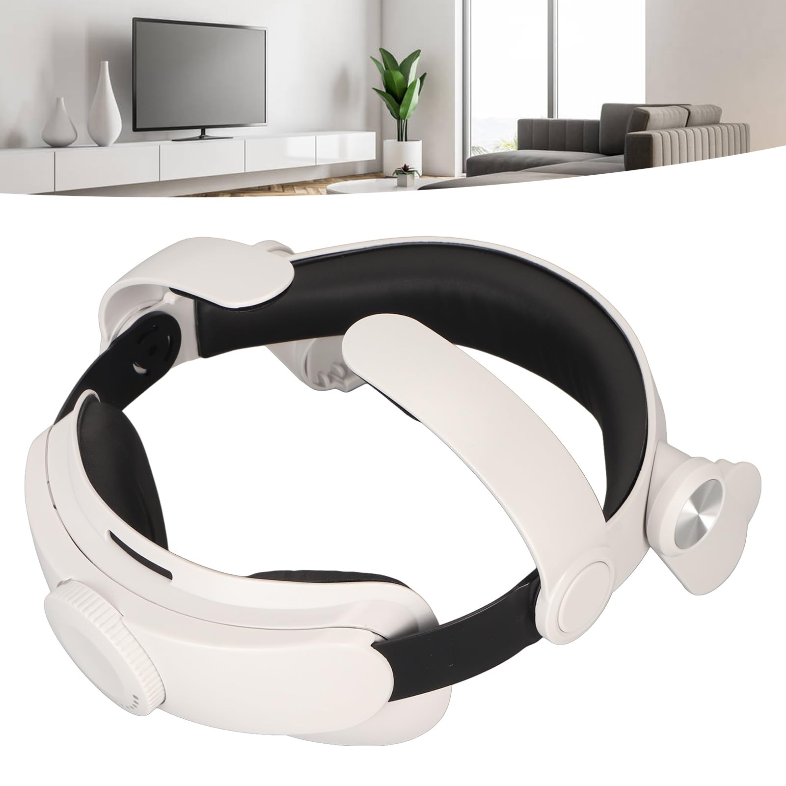 Vomeko VR Fascia per la testa, Fascia per la testa delle cuffie per Q UEST 2 Accessori Fascia per la testa regolabile per effetti sonori migliorati Maggiore immersione nella