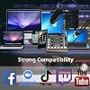 Podcast Equipment Bundle BM-800 Podcast Microphone Bundle Voice Changer with Live Sound Card Studio Condenser Microphone for Phone PC DJ Perfect for Recording Singing Streaming and Gaming