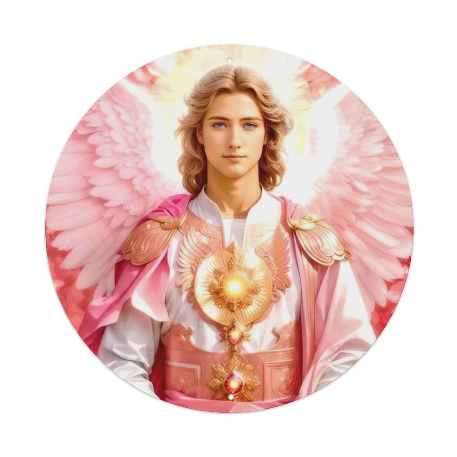 The Angel with The Flowers Vintage Angel Metal Tin Sign