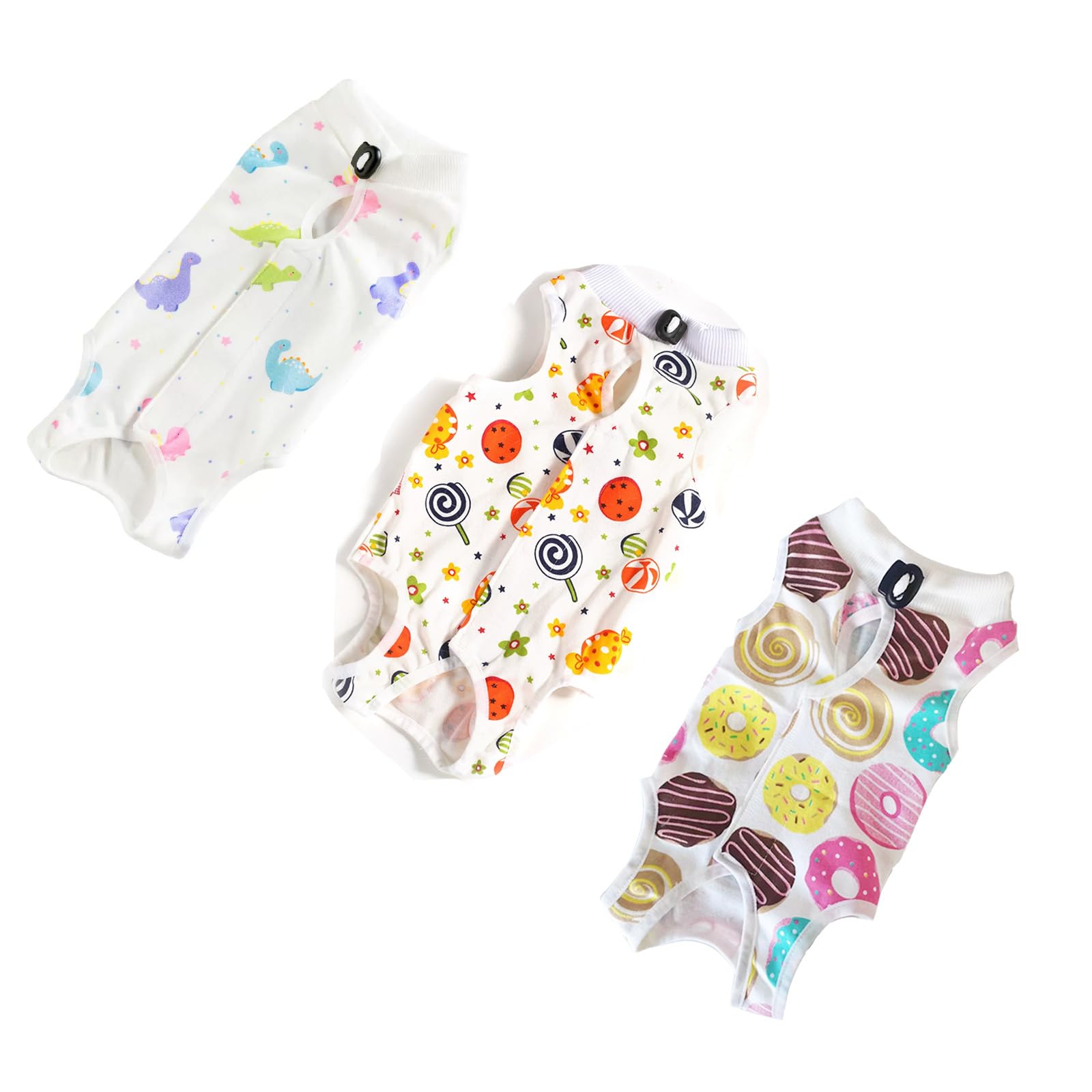3 PCS Cat Recovery Suit for Spay Abdominal Wounds Female Cat Onesie for Cats After Surgery Surgery Recovery Suit Breathable Alternative Kitten Onesie for Cats Anti Licking (Sweet(3 PCS)