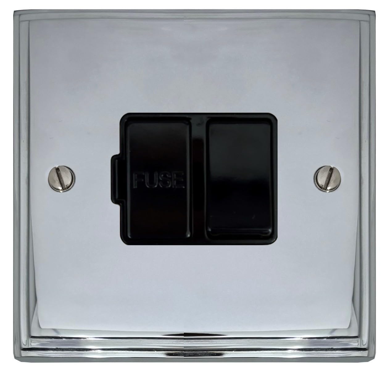 G&H Brassware G&H Vc57b Victorian Plate Polished Chrome 1 Gang Fused Spur 13A Switched