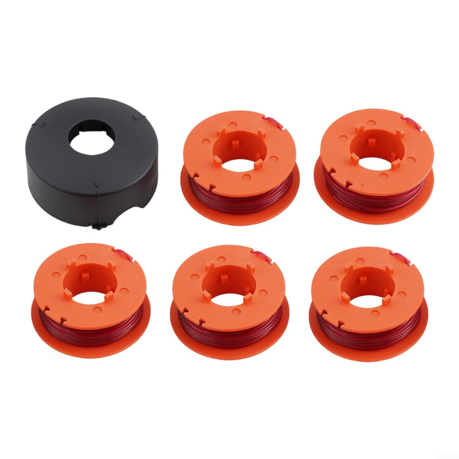 Bobina de repuesto con tapa para Bosch ART 23 26 30 Combitrim Easytrim, F016800175 F016L71088, hilo de desbrozadora de 8 m 1,6 mm, alimentación automática, 3 bobinas + 1 tapa (5 piscinas + 1 cubierta)