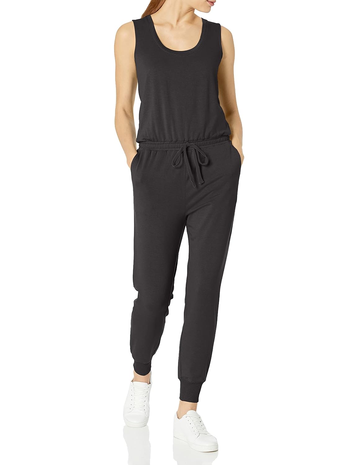 Amazon Essentials womens Studio Terry Fleece Jumpsuit Plus Missy