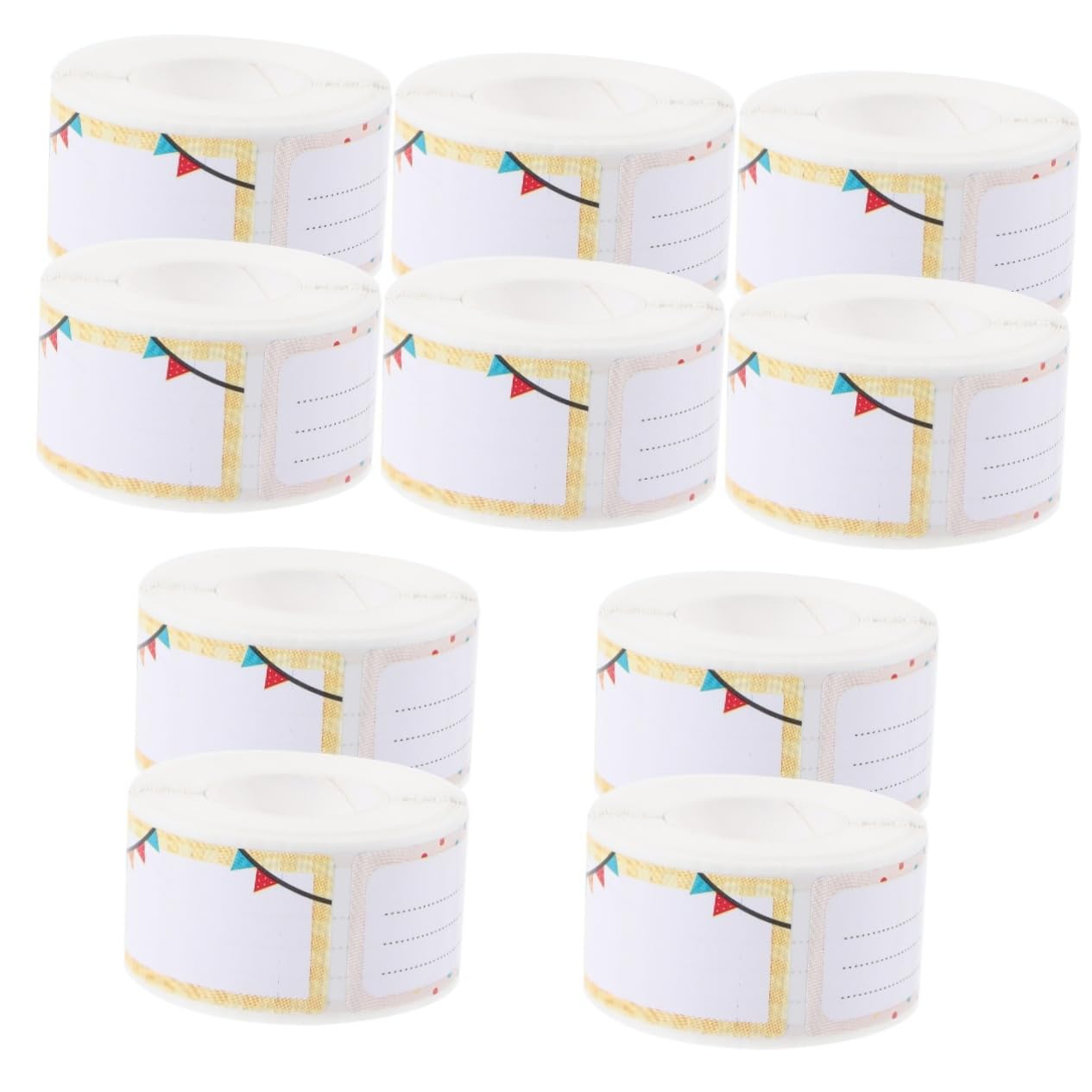 jojofuny 10 Etichette Adesive Colorate per Asilo e Scuola Etichette Rimovibili per Vestiti Barattoli e Facili e Rimuovere per Organizzazione e Classificazione