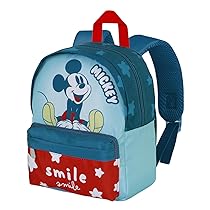 Disney Topolino Smile-Zainetto Prescolare Joy, Blu, 22 x 27 cm, Capacità 5 L