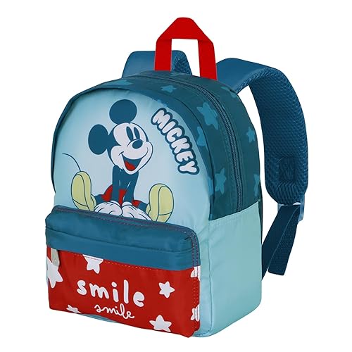 Disney Topolino Smile-Zainetto Prescolare Joy, Blu, 22 x 27 cm, Capacità 5 L