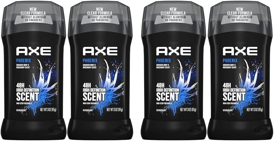 AXEDual Action Deodorant Stick For Long Lasting Odor Protection, Phoenix Crushed Mint & Rosemary Men's Deo, Aluminum Free 3oz Twin Pack (Pack of 2)
