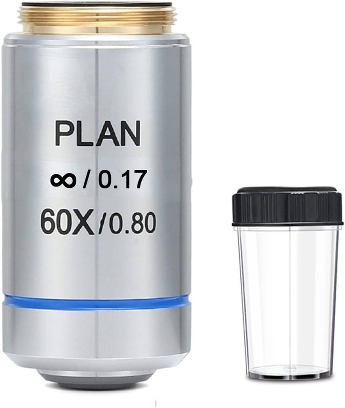 A60X Grey Achromatic Microscope Lens, Improved Image, Easy Installation