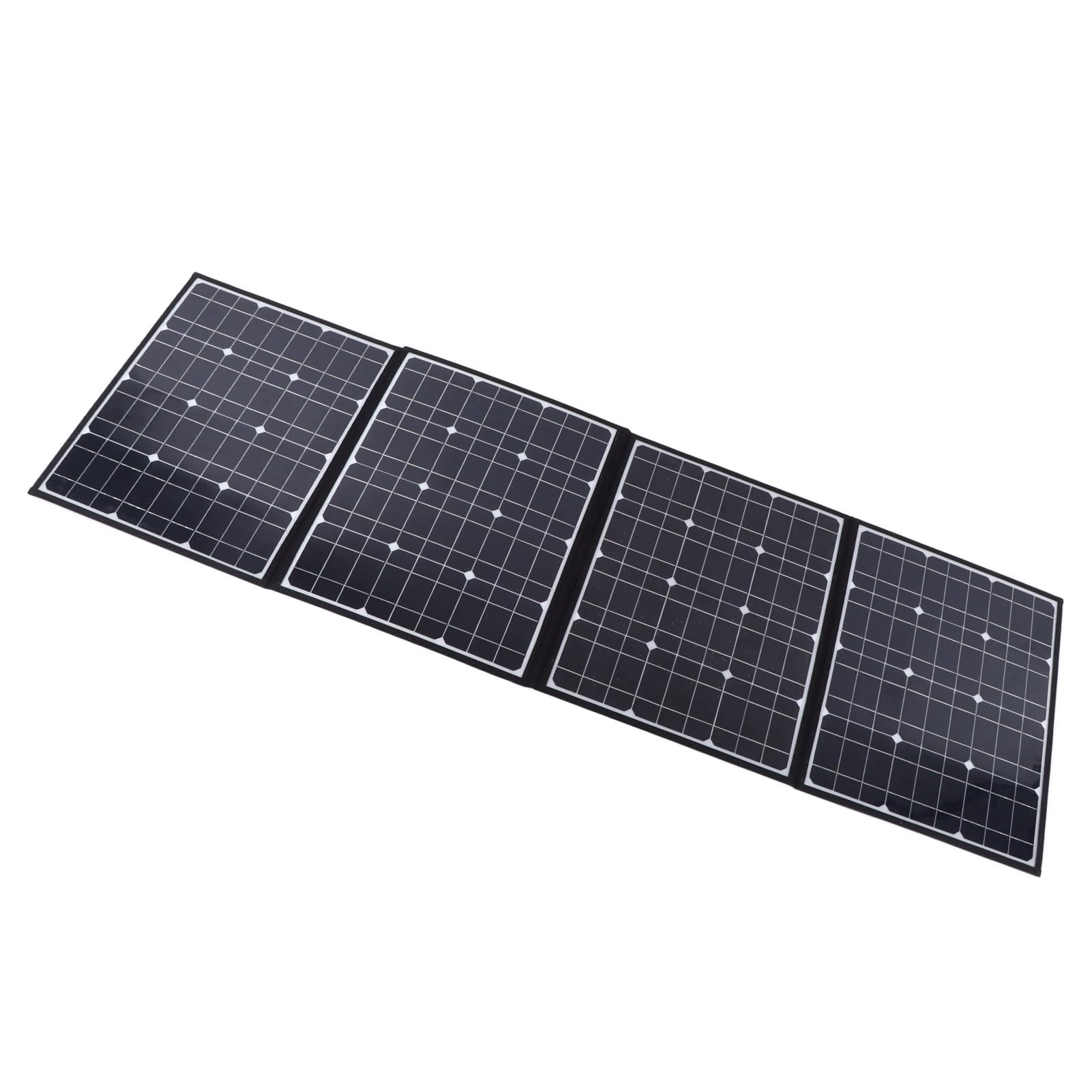 BRRNOO Przenośne Panele Słoneczne, Panel Słoneczny do Składania W Elektrowni Panel Słoneczny z Wszechstronnymi Opcjami łączności, W Tym Dwoma Portami USB i Złączem DC Składany 150 W