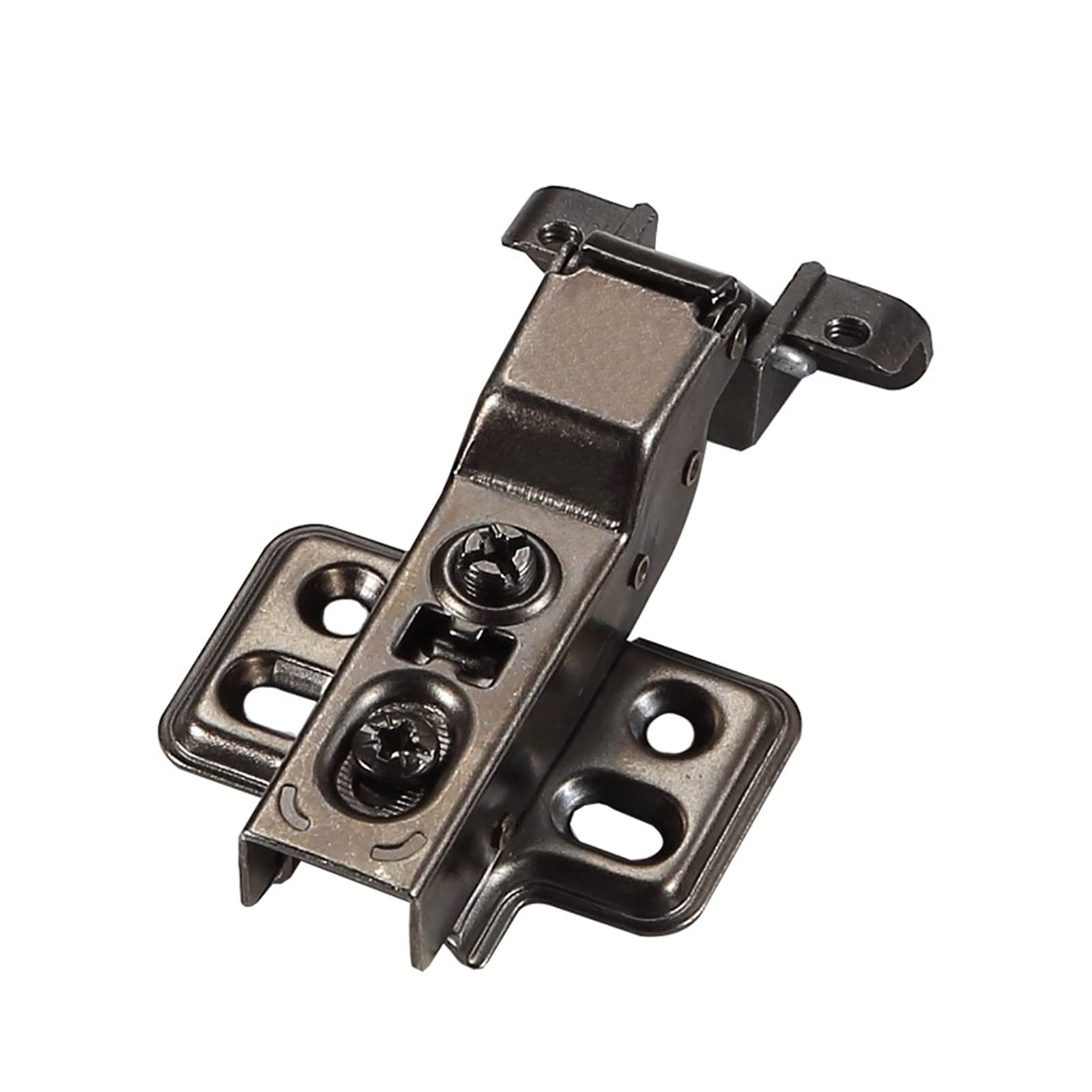 Aluminum Frame Door Hinges, Cold Rolled Steel Silent Hydraulic Built-in Shock Pad Silent Hinges for Wood Doors, Counter Doors, Cabinets, Closets, Windows((Black) Insert Embed)