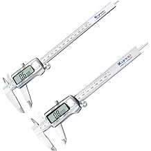 Kynup Digital Caliper 0-8 inch, Caliper Measuring Tool with Large LCD Screen, Stainless Steel, Full Turn Off,Switch from Inch Metric Fraction, Micrometer Caliper Digital for Household, DIY
