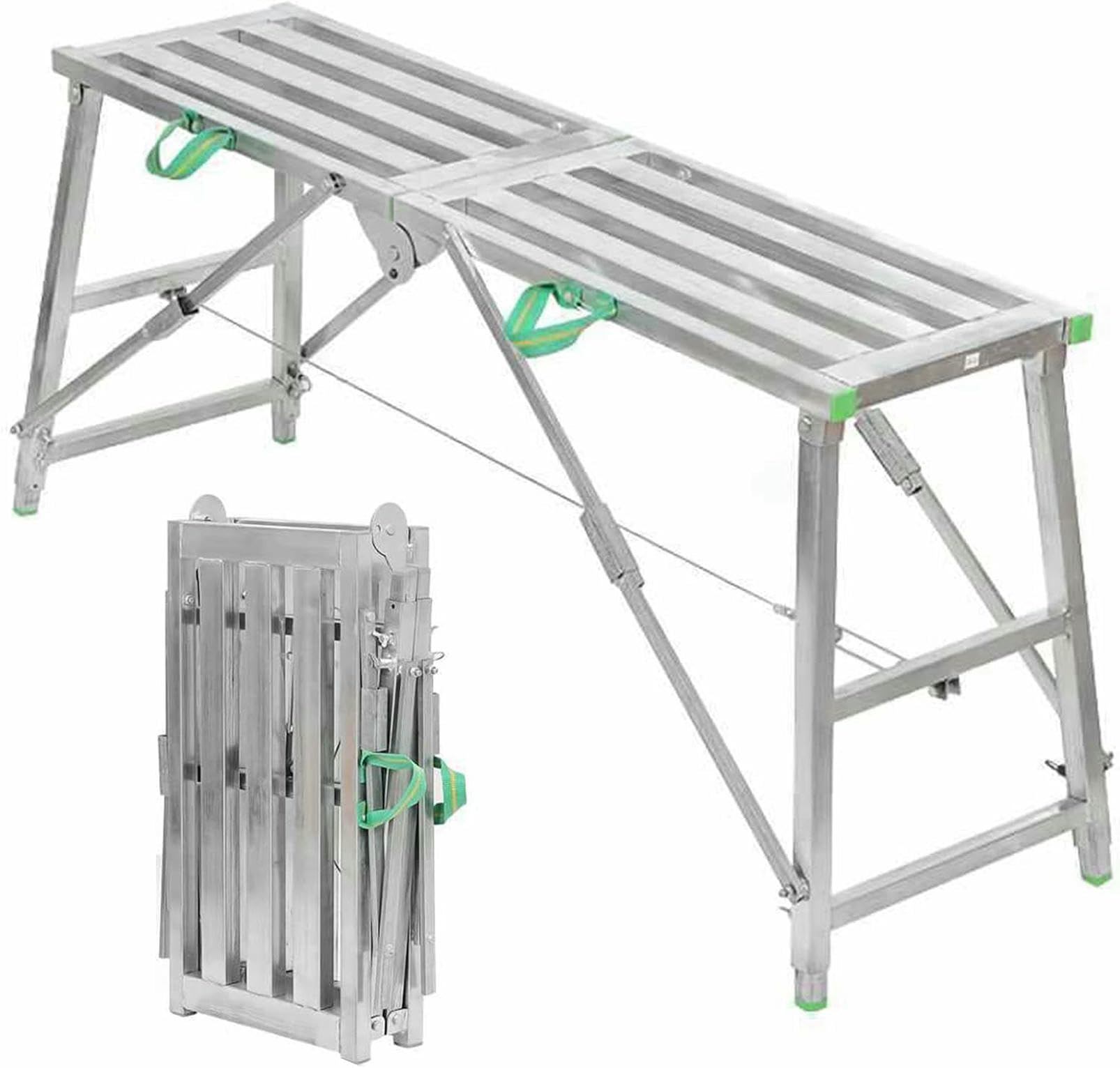 Échafaudage de hauteur réglable et plateforme de travail pliante pour travaux