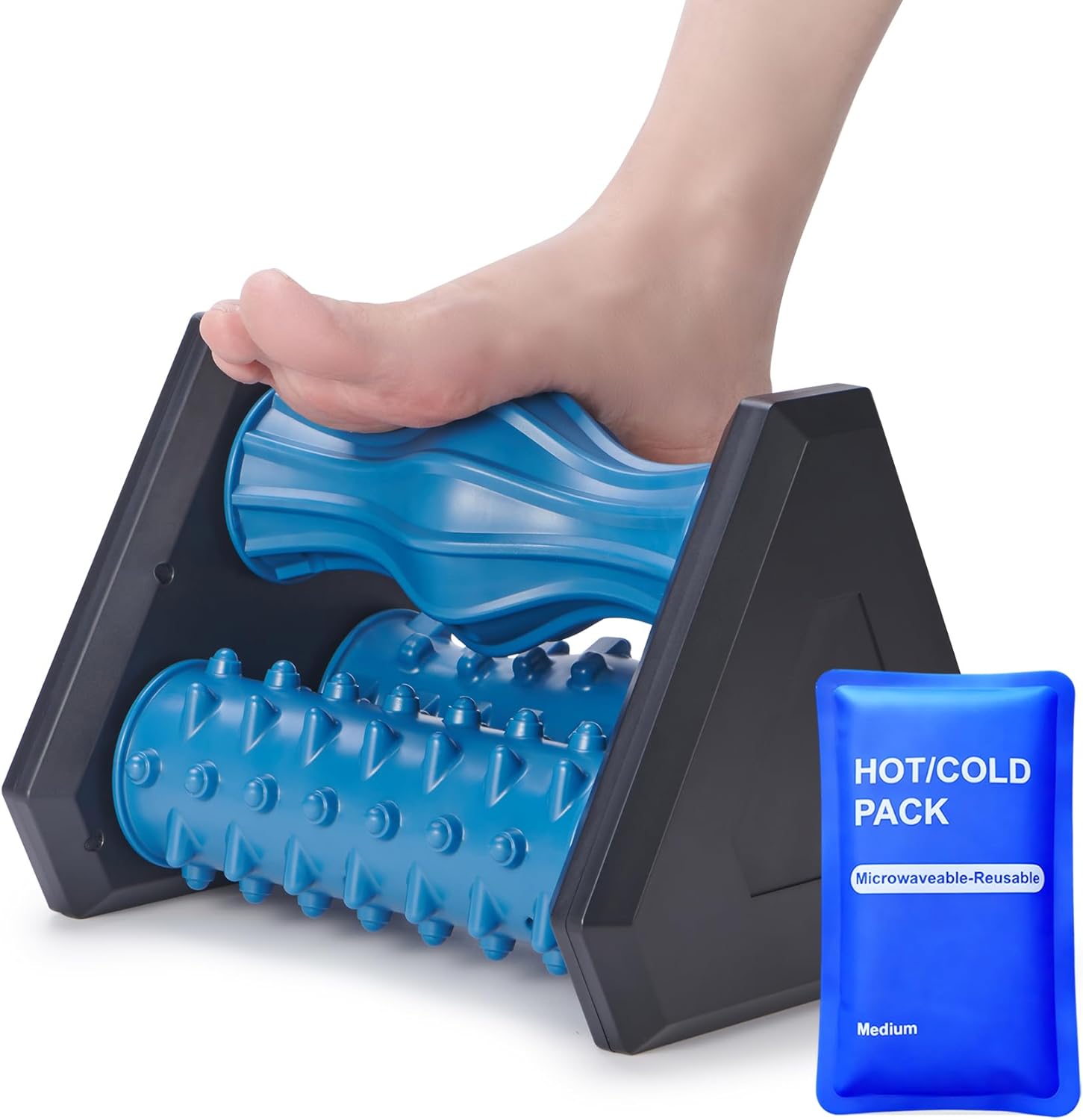 Foot Roller Massager for Plantar Fasciitis Relief – 3-Texture Foot Roller for Targeted Heel, Arch & Sole Pain, Neuropathy, Circulation & Fascia Tightness
