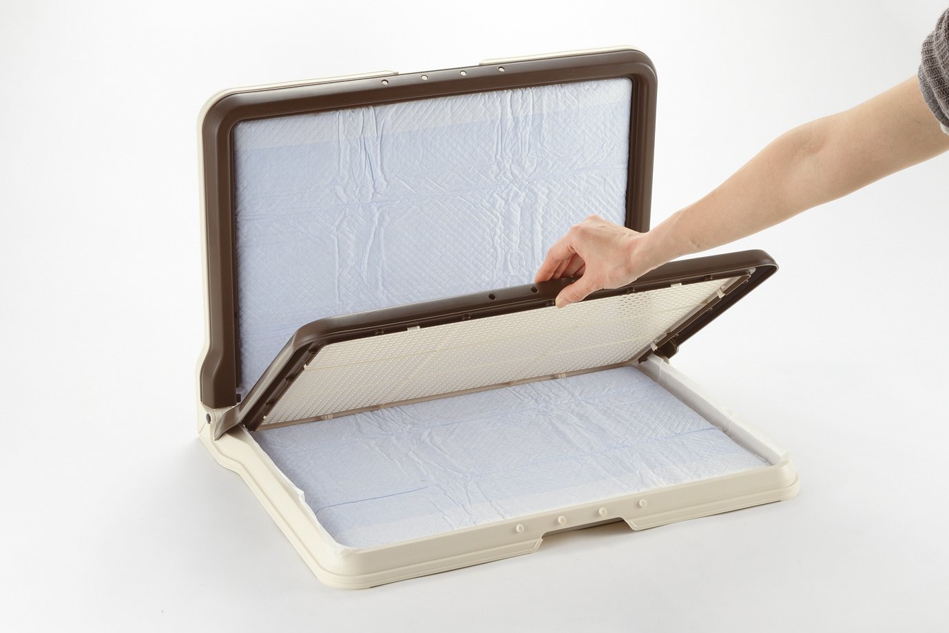 Amazon | リッチェル しつけ用ステップ L型トレー ワイド ダーク