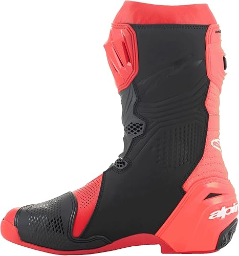 Miniatura 25 de Alpinestars Supertech R - Botas de motocicleta ventiladas, botas ligeras de carrera con ventilación y protección mejoradas Negro -,Negro/Rojo