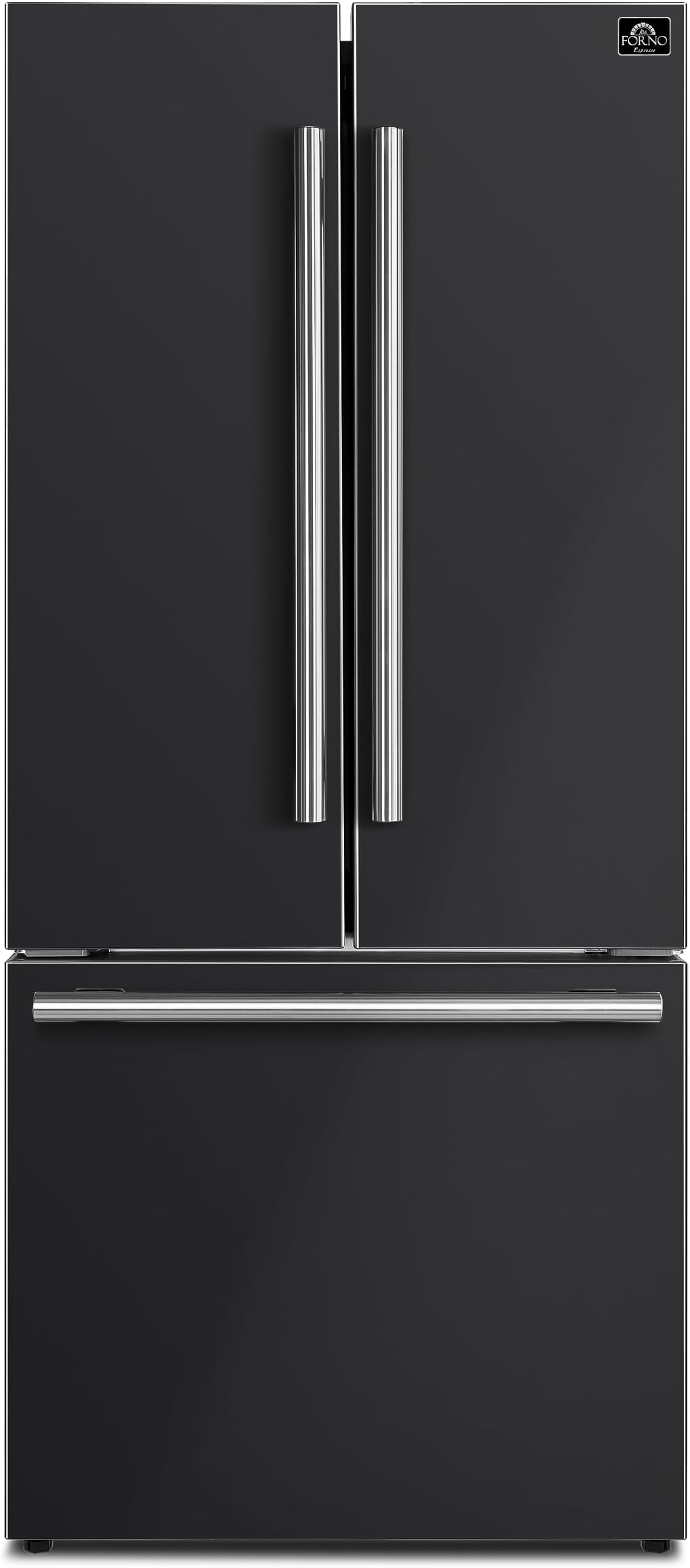 Espresso Gallipoli 30 inch French Door Black Refrigerator 17.5 cu. ft. with Ice Maker