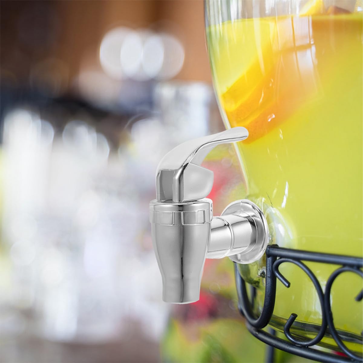 Rubinetto Erogatore per Dispenser Bevande 2 Pezzi Valvola da 16-22 MM per Feste Picnic Matrimoni Argento in Plastica Resistente