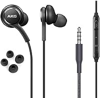 Vista 1 de OEM Earbuds Stereo Headphones for Samsung Galaxy S10 S10e Plus A31 A71 Cable - Designed by AKG - with Microphone and Volume Buttons (Black)