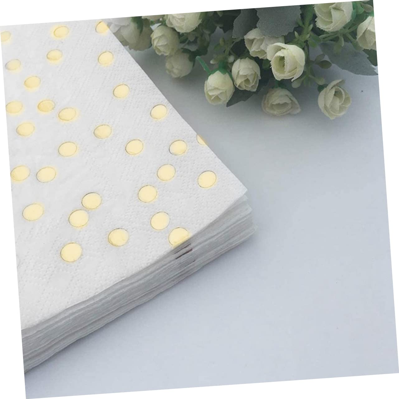 Papierservietten Goldene mit Punktmuster für Party
