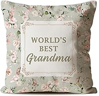 Vista 12 de World's Best Mom - Fundas de almohada para mamá, regalos para mamá de parte de la hija, almohada de cojín vintage floral para madres, 18 x 18