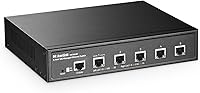 Vista 8 de MokerLink Switch PoE de 10 puertos con 8 puertos PoE+, 2 Fast Ethernet UpLink, 100Mbps, 120W 802.3af/at PoE, sin ventilador Plug & Play