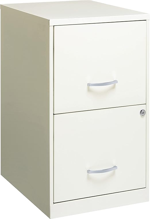 Lorell 2-Drawer File Cabinet, 14.2" x 18" x 24.5", White