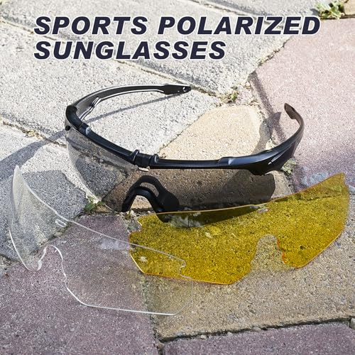 GGBuy Tactical Shooting Glasses Safety Glasses Hunting Riding Interchangeable Lens Wrap-Around High Impact Eye Protection