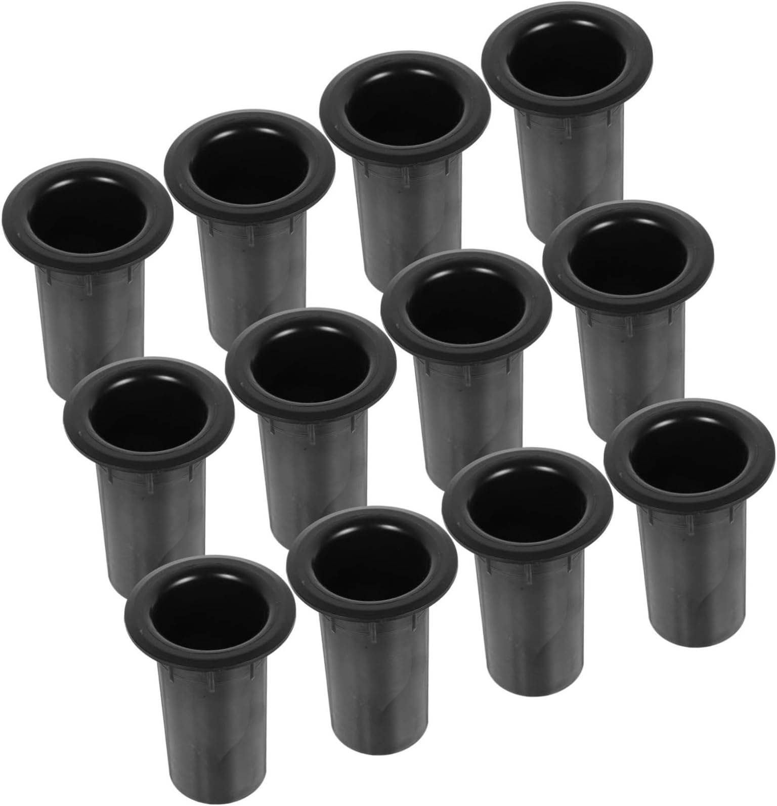 12pcs Speaker Guide Tube Audio Sandbag Speaker Vent Bass Reflex Tube Woofer Box Replacement Reflective Tube Plastic Speaker Hole Black