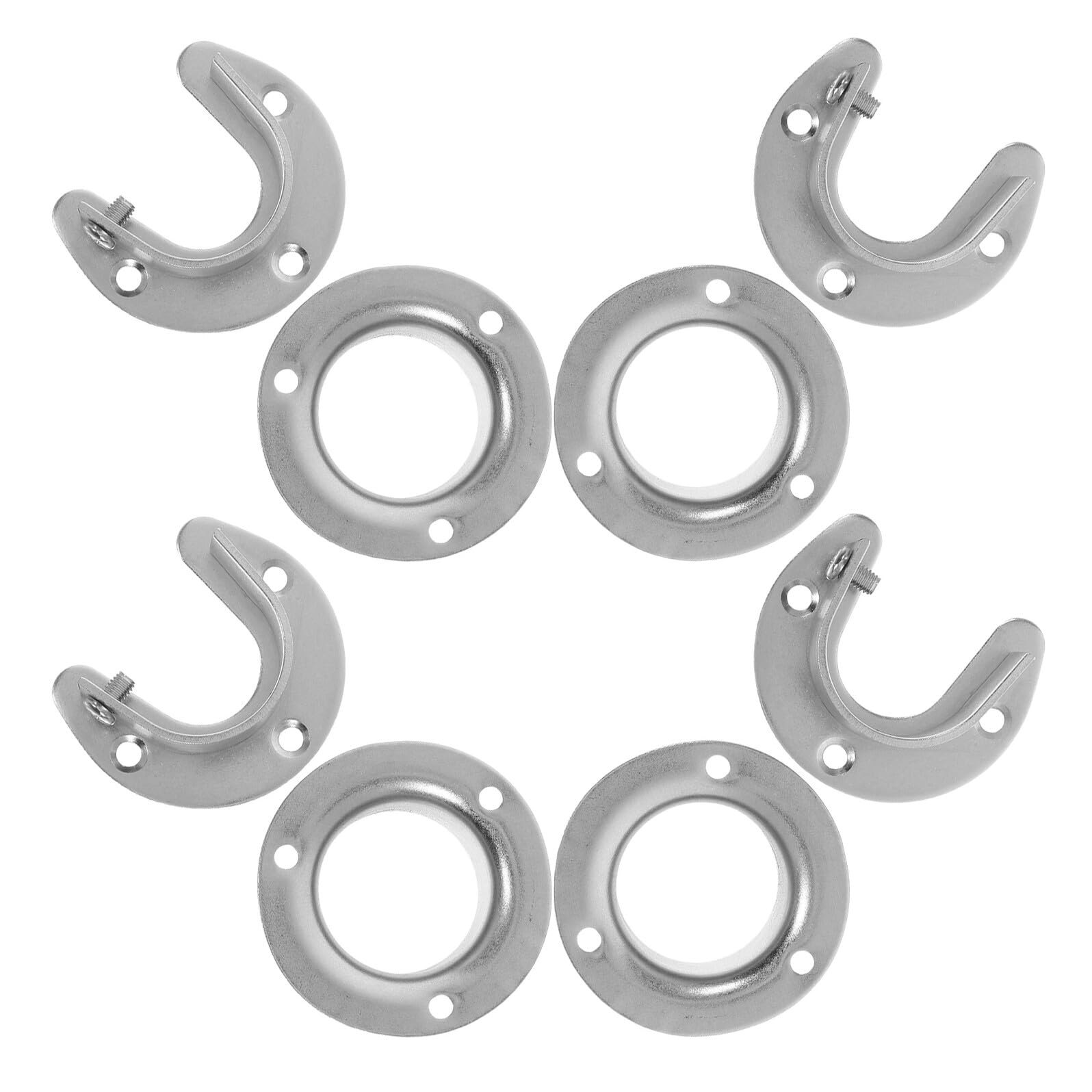 Support de tringle de placard à bride renforcée Mipcase anti-affaissement x4
