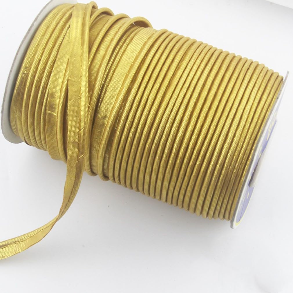10Mm Polyester Bias Tape Satin Binding Piping Cord for Craft Sewing DIY Handmade Accessories Rope Ribbon 10Meters Webbing - (Color: White)
