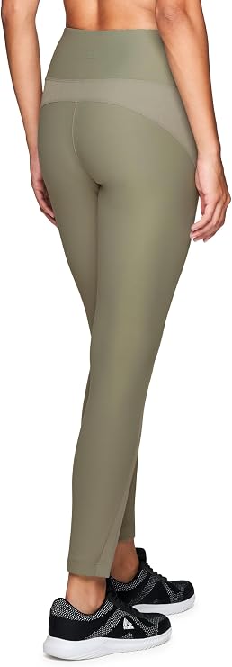 Avalanche Women's Combo Stretch Woven Front Knit Slim Fit Pant with Pockets