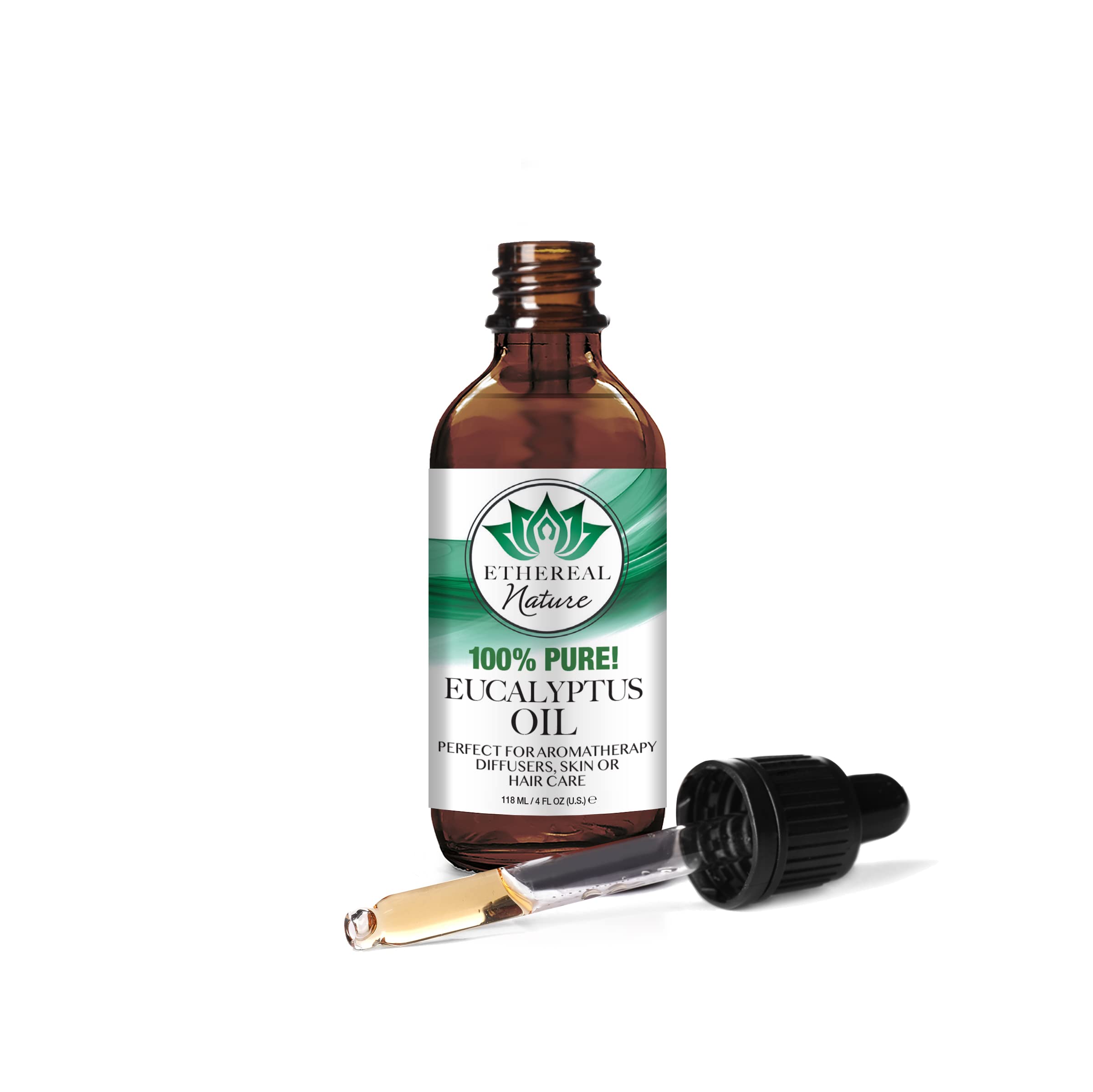Ethereal Nature100% Pure! Eucalyptus Oil – Perfect For Aromatherapy Diffusers, Skin or Hair Care – Beauty DIY – 4 FL OZ