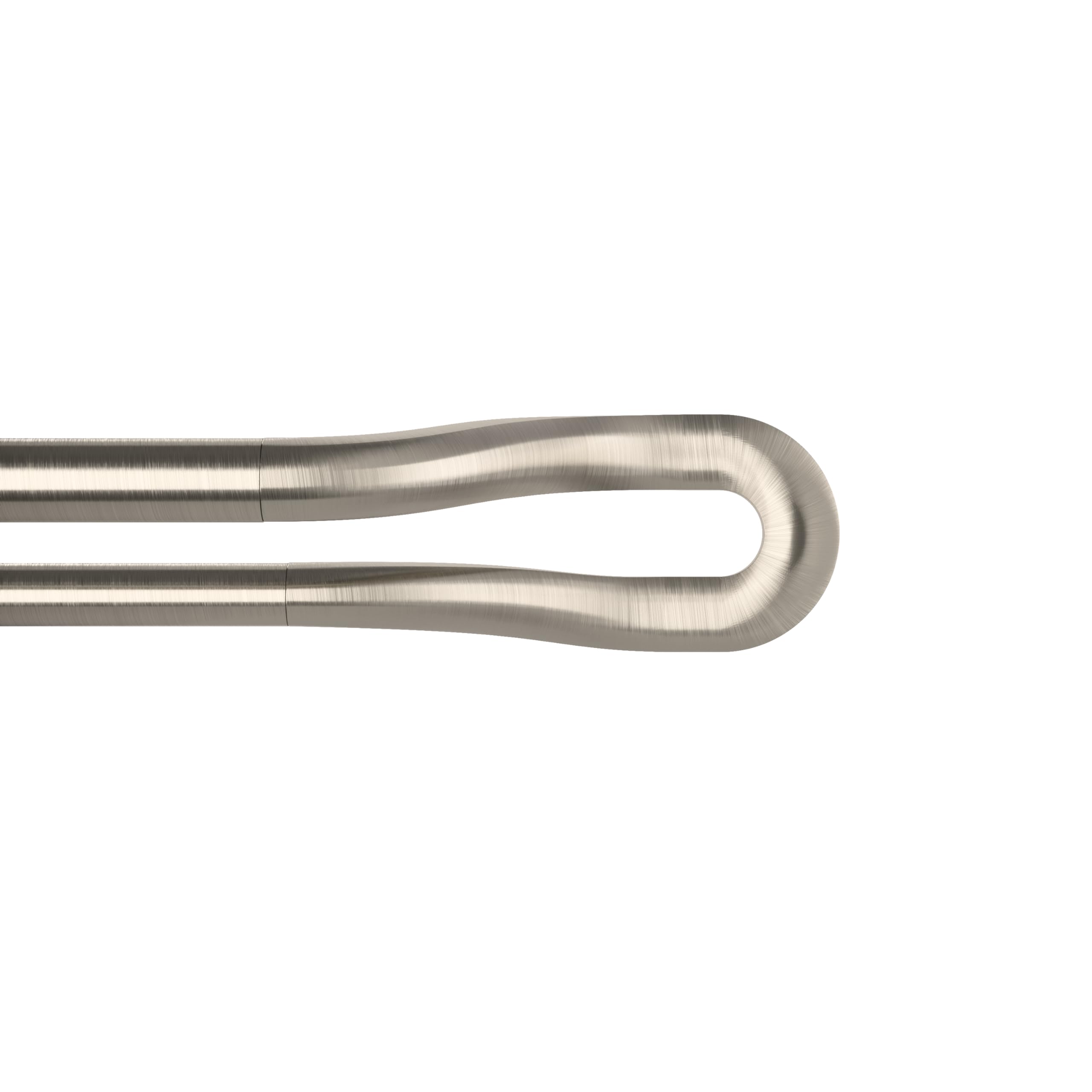 Umbra Midnight Tringle à Rideaux Double avec extrémités arrondies pour Une obscurcissement idéal de la pièce, 107-305 cm, diamètre 19 mm, Nickel