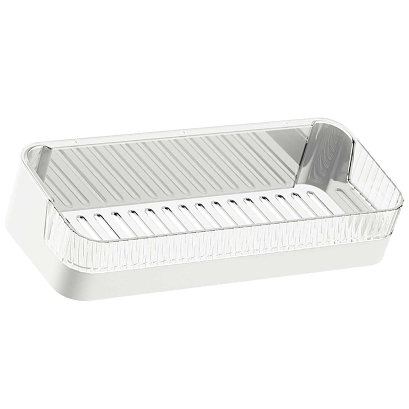 APGLSXY Sponge Holder Clear Storage Rack for Shampoo and Toiletries Accessories Wall Mounted Bathroom Faucet Shelf Bathroom Shelving Unit