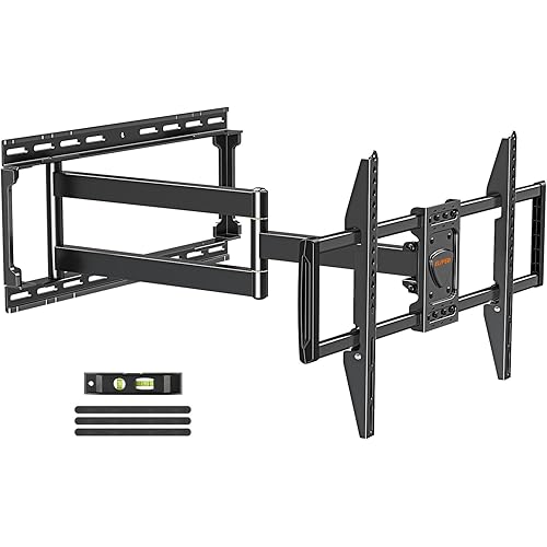 ELIVED Long Extension TV Mount for Most 37-75 Inch tv, Full Motion Wall Bracket with 29.5 inch Long Arm Articulating TV Wall Mount, Max VESA 600x400mm, Holds up to 88lbs, fits Wood Studs 12"-24".