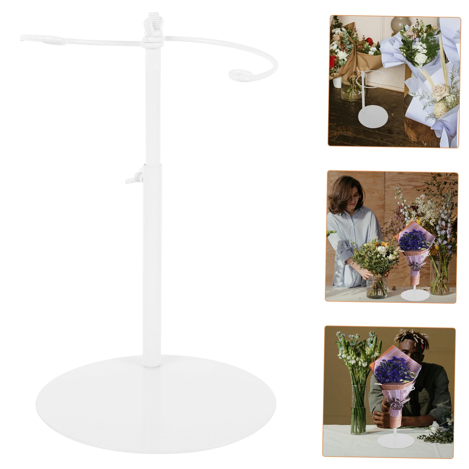 Soporte de Exhibición para Hierro Ajustable Estante de Arreglo Floral para Mesa Soporte para Floristería y Decoración de Bodas Estante para Flores Secas y Artificiales